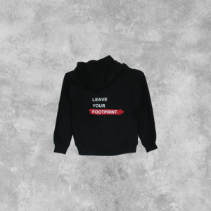 Leave-your-footprint-hoodie-crni-djecji