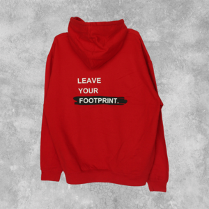 Leave-your-footprint-hoodie-crvena-back